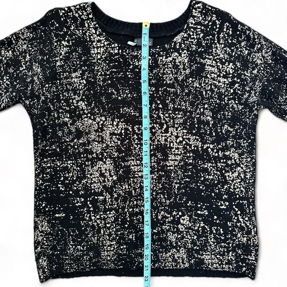 Sparkle & Fade Black Sweater with Gold Fleck M - Picture 5 of 9
